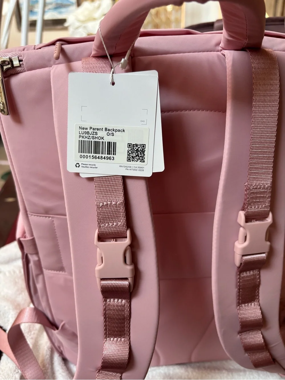 Lululemon Athletica New Parent Backpack 17 L Pink Haze Sheer Oak Rare Diaper Bag